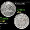 Image 1 : 1904 Panama 10 Centimos 10c KM-3 Grades vf++