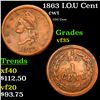 Image 1 : 1863 I.O.U Cent Civil War Token 1c Grades vf++