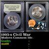 Image 1 : 1995-s Civil War Modern Commem Half Dollar 50c Graded Gem++ Unc By USCG