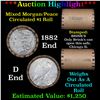 ***Auction Highlight*** Brinks Shotgun Mixed Morgan/Peace Circ silver dollar roll, 20 coin 1882 & 'D