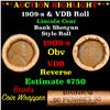 Image 1 : ***Auction Highlight*** Lincoln Wheat cent 1c orig roll, 1909-s end, VDB other end (fc)