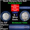 Image 1 : Buffalo Nickel Shotgun Roll in Old Bank Style 'Bell Telephone'  Wrapper 1927 & D Mint Ends