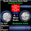 Image 1 : Buffalo Nickel Shotgun Roll in Old Bank Style 'Bell Telephone'  Wrapper 1920 & D Mint Ends