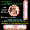 Image 1 : Shotgun Lincoln 1c roll, 1992-p 50 pcs Dunbar Wrapper