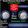 Image 1 : Buffalo Nickel Shotgun Roll in Old Bank Style 'Bell Telephone'  Wrapper 1926 & D Mint Ends