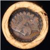 Image 3 : Mixed small cents 1c orig shotgun roll, 1918-s Wheat Cent, 1892 Indian Cent other end, brinks Wrappe