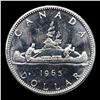 Image 3 : 1965 Small Beads, Pointed 5 Canada Dollar $1 Grades GEM++ PL