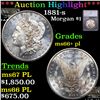 ***Auction Highlight*** 1881-s Morgan Dollar $1 Graded ms66+ pl By SEGS (fc)