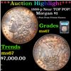 ***Auction Highlight*** 1888-p Morgan Dollar Near TOP POP! $1 Graded ms67 By ICG (fc)