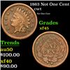 Image 1 : 1863 Not One Cent Civil War Token 1c Grades xf+