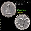 2006 Israel 1 Sheqel 1s Grades GEM++ Unc