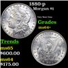 Image 1 : 1880-p Morgan Dollar $1 Grades Choice+ Unc