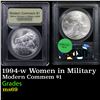 Image 1 : 1994-w Women in Military Modern Commem Dollar $1 Graded ms69 By USCG.