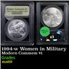 Image 1 : 1994-w Women in Military Modern Commem Dollar $1 Graded ms69 By USCG.