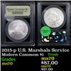 Image 1 : 2015-p U.S. Marshals Service Modern Commem Dollar $1 Graded ms70, Perfection By USCG