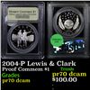 Image 1 : Proof 2004-P Lewis & Clark Modern Commem Dollar $1 Graded GEM++ Proof Deep Cameo By USCG