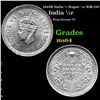 Image 1 : 1943B India 1/4 Rupee 1/4r KM-547 Grades Choice Unc