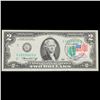 Image 2 : 1976 $2 Federal Reserve Note 1st Day of Issue, with Stamp Grades Gem CU