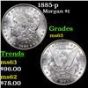 Image 1 : 1885-p Morgan Dollar $1 Grades Select Unc