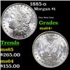 Image 1 : 1885-o Morgan Dollar $1 Grades Choice+ Unc