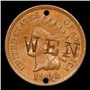 Image 2 : 1902 Indian Cent Counter Stamped 1c Grades Unc Details