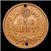 Image 3 : 1902 Indian Cent Counter Stamped 1c Grades Unc Details