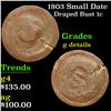 Image 1 : 1803 Small Date Draped Bust Large Cent 1c Grades g details