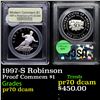 Image 1 : Proof 1997-S Robinson Modern Commem Dollar $1 Graded GEM++ Proof Deep Cameo By USCG