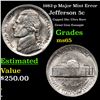 Image 1 : 1982-p Jefferson Nickel Major Mint Error 5c Grades GEM Unc