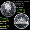 Image 1 : 1965 Small Beads, Pointed 5 Canada Dollar $1 Grades Choice Unc+ PL
