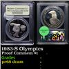 Image 1 : Proof 1983-S Olympics Modern Commem Dollar $1 Graded GEM++ Proof Deep Cameo By USCG