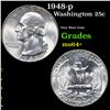 Image 1 : 1948-p Washington Quarter 25c Grades Choice+ Unc