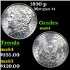 Image 1 : 1890-p Morgan Dollar $1 Grades Choice Unc