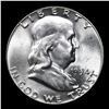 Image 2 : 1954-p Franklin Half Dollar 50c Grades Choice+ Unc