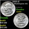 Image 1 : 1955-d Washington Quarter 25c Grades Choice+ Unc