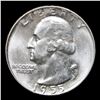 Image 2 : 1955-d Washington Quarter 25c Grades Choice+ Unc