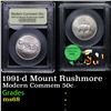 Image 1 : 1991-d Mount Rushmore Modern Commem Half Dollar 50c Graded GEM+++ Unc By USCG