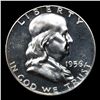 Image 2 : Proof 1956 Type 2 Franklin Half Dollar 50c Grades GEM++ Proof