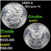 Image 1 : 1881-s Morgan Dollar $1 Grades Select+ Unc