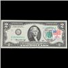 Image 2 : 1976 $2 Federal Reserve Note 1st Day of Issue, with Stamp Grades Gem CU