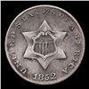 Image 2 : 1852 Three Cent Silver 3cs Grades vf++