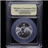 Image 2 : 1982-d Washington Modern Commem Half Dollar 50c Graded ms70, Perfection By USCG