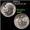 Image 1 : 1956-p Roosevelt Dime 10c Grades GEM+ Unc