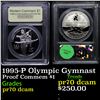Image 1 : Proof 1995-P Olympic Gymnast Modern Commem Dollar $1 Graded GEM++ Proof Deep Cameo By USCG