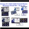 Image 1 : Group of 5 2002-2006 United States Quarters Proof Set - 25 pc set