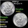 Image 1 : 1886-p Morgan Dollar $1 Grades Select+ Unc