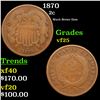 Image 1 : 1870 Two Cent Piece 2c Grades vf+
