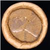 Image 2 : Mixed small cents 1c orig shotgun roll, 1919-d Wheat Cent, 1891 Indian Cent other end, brinks Wrappe