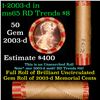 Image 1 : Shotgun Lincoln 1c roll, 2003-d 50 pcs Brandt Wrapper