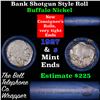 Image 1 : Buffalo Nickel Shotgun Roll in Old Bank Style 'Bell Telephone'  Wrapper 1927 & S Mint Ends